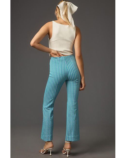 Maeve Gray Margot Kick Flare Cropped Trousers