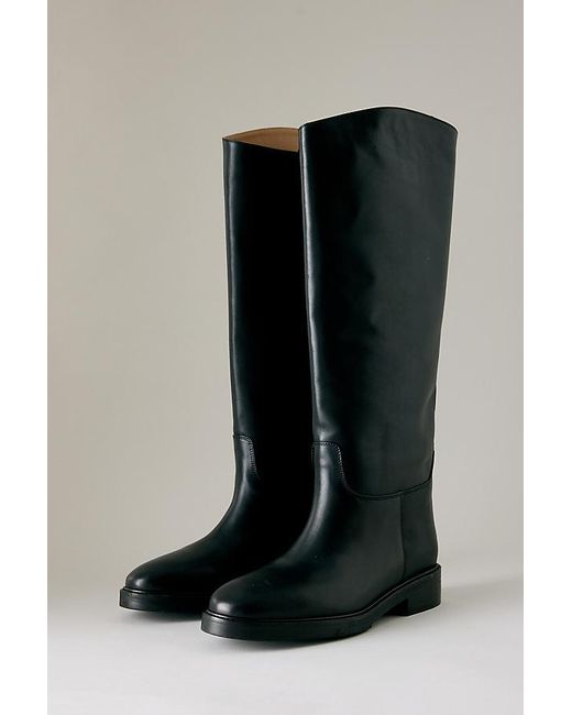 Flattered Black Florentine Leather Tall Boots