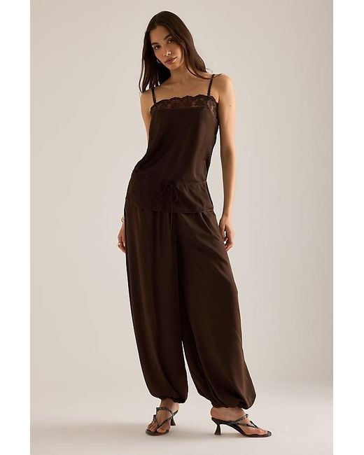 Bardot Brown Nikola Satin Balloon Trousers