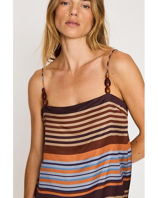Faithfull The Brand Multicolor Estrella Stripe Satin Mini Dress