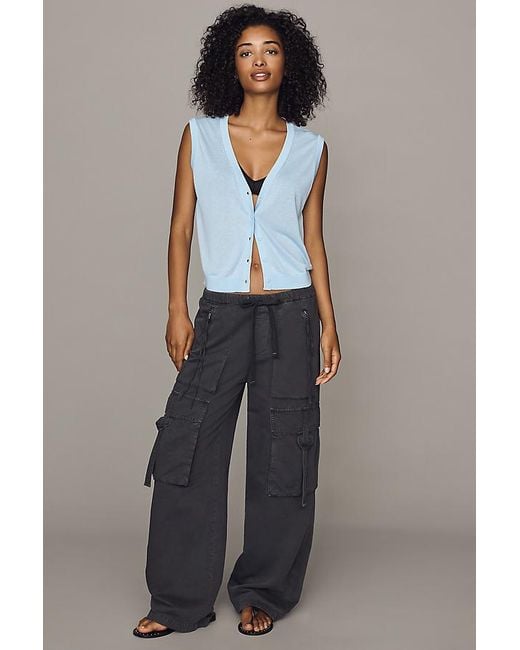 Pilcro White Knit Button-Front Vest