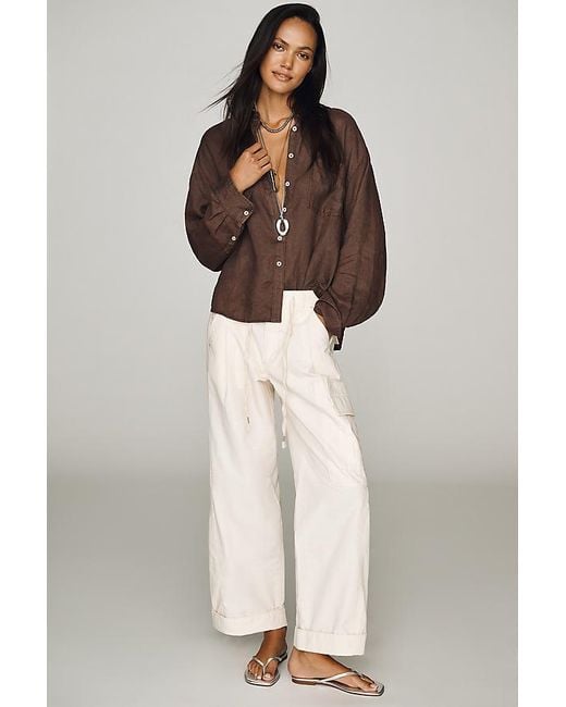 Pilcro White Cade Utility Chino Trousers