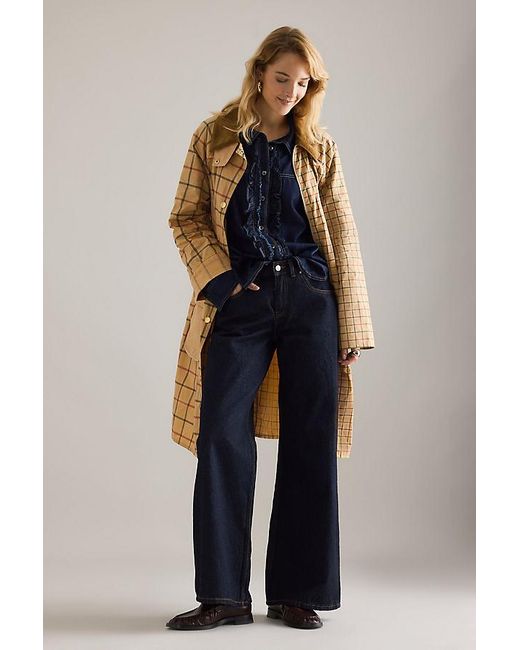 Barbour Natural Hollington Check Car Coat