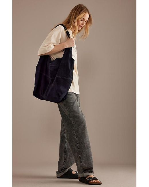 Becksöndergaard Blue Suede Dalliea Shoulder Bag