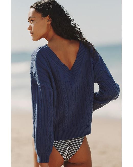 Celandine Blue Boatneck Heritage Jumper