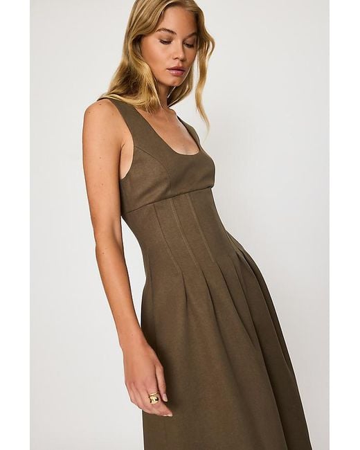 Odd Muse Natural Cinched Midi Dress
