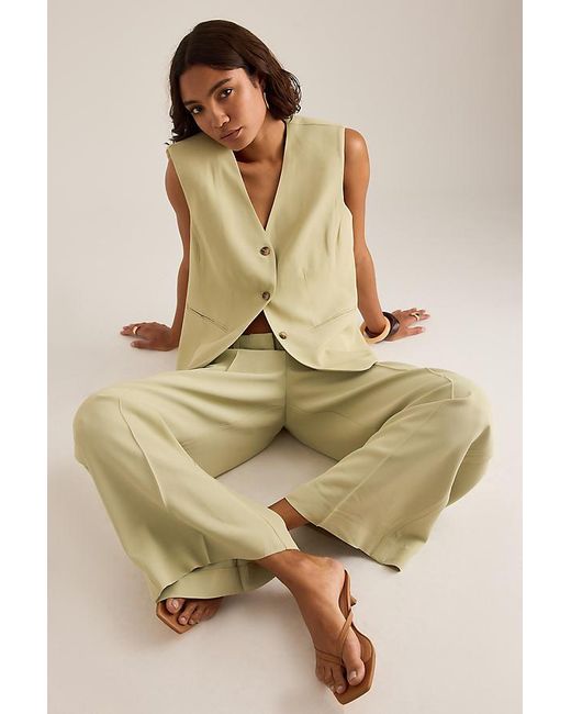 SELECTED Green Ellie V-Neck Waistcoat