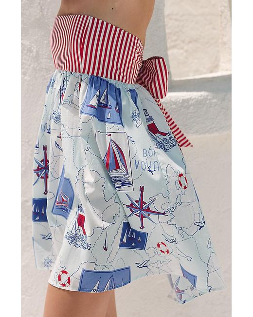 Celandine Multicolor Cotton Printed Strapless Mini Dress