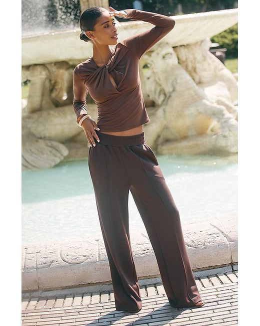 Varley Brown The Wide Leg 30" Trousers