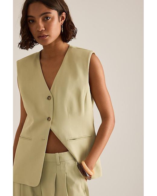 SELECTED Green Ellie V-Neck Waistcoat