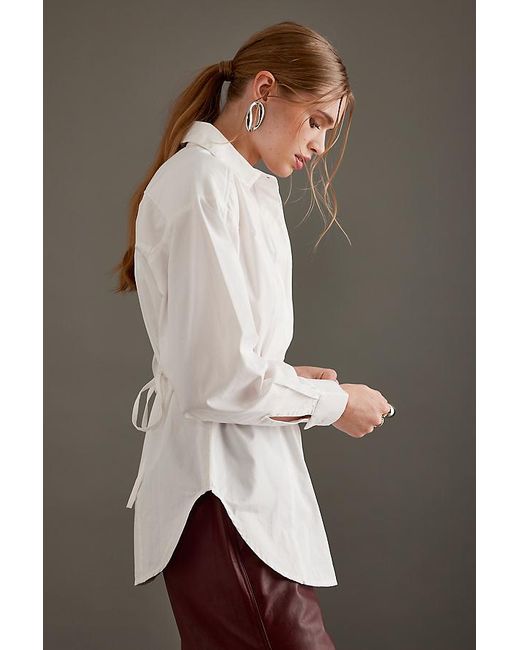 SELECTED White Kenna Bold Shoulder Shirt