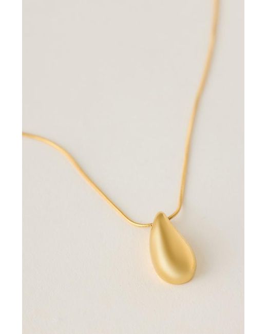 By Anthropologie Natural Water-Resistant Teardrop Pendant Necklace