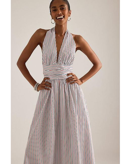 Faithfull The Brand Brown Lido Halter Maxi Dress