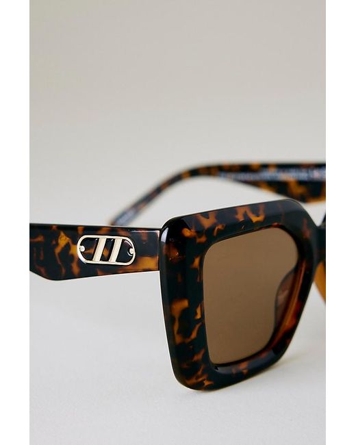 Le Specs Metallic Unimaginable Square Sunglasses