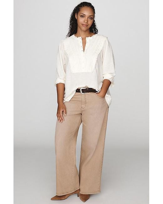 Pilcro White 100% Cotton Ruffle Blouse