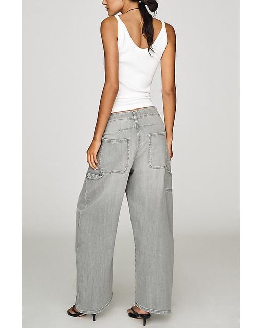 Pilcro Gray The Kayden High-Rise Carpenter Barrel Jeans By