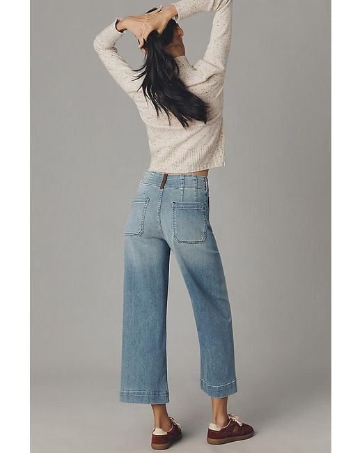 Maeve Blue The Colette High-Rise Wide-Leg Jeans By