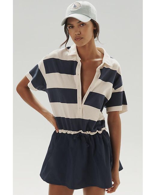 Daily Practice by Anthropologie Blue Daily Practice Ember T-Shirt Twofer Playsuit