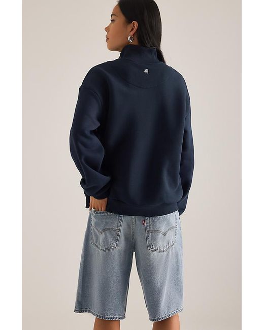 4th & Reckless Blue Laurel Half-Zip Sweatshirt
