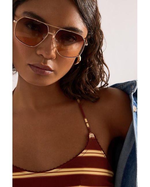 By Anthropologie Natural Aviator Sunglasses
