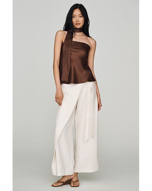 Maeve Brown Clara Strapless Scarf Top By