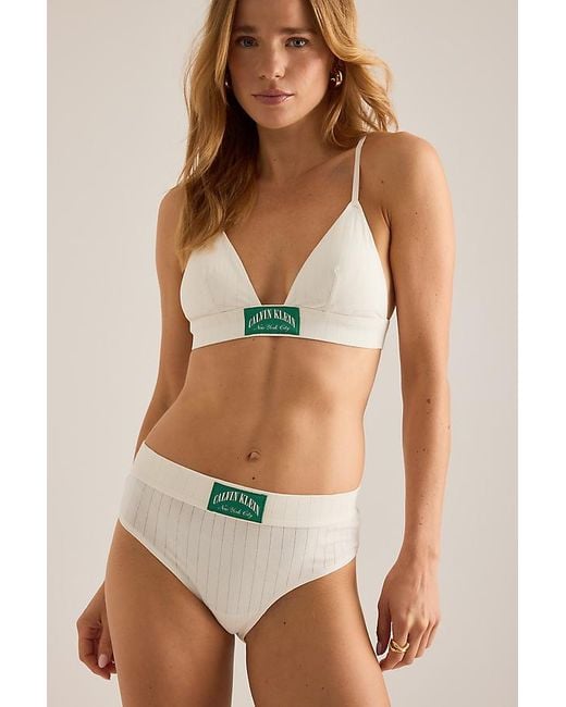 Calvin Klein Green Lightly Lined Triangle Bralette