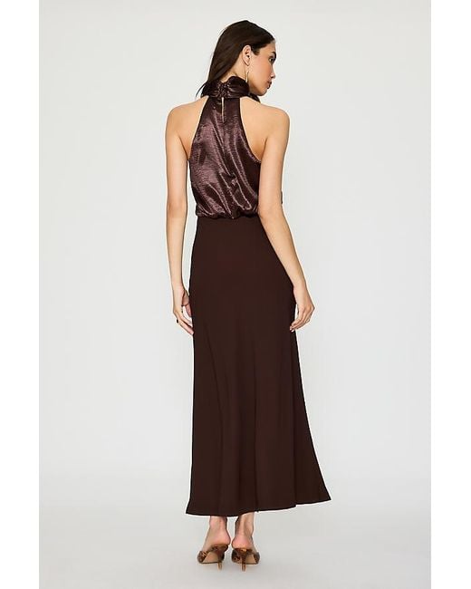 Conditions Apply Brown Tie-Dye Midi Dress