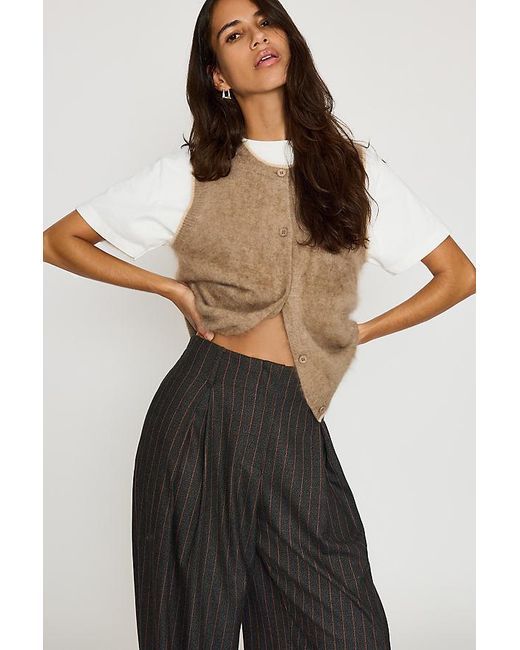 By Anthropologie Multicolor Stripe Tailored Barrel Trousers