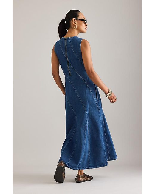 knee length dresses for ladies ALIGNE Denim Midi Dress - Blue main image 1