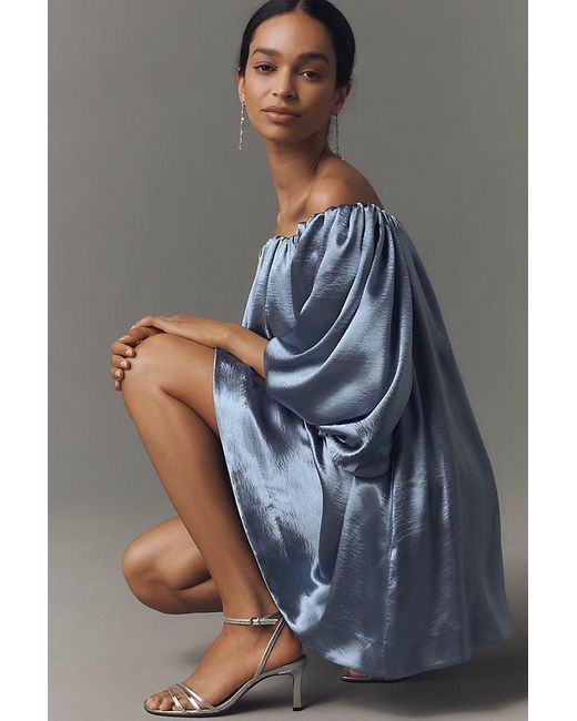 off shoulder dress long sleeve Off-shoulder Long Sleeves Simple Short Tulle Homecoming Dresses, HD046 –  MarryLover