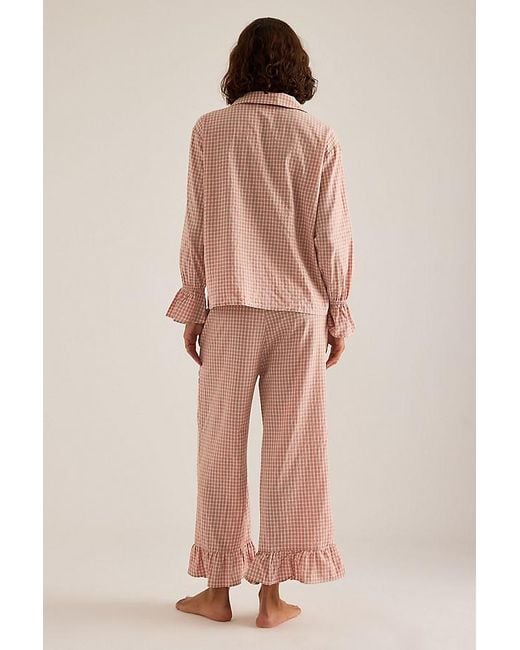 Meeka Brown Taylor Crinkle Cotton Long Pyjama Set