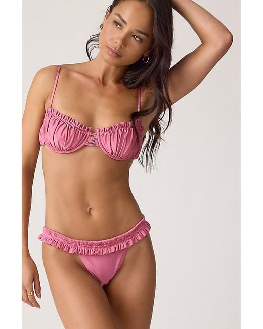 Faithfull The Brand Red Esterel Balconette Bikini Top