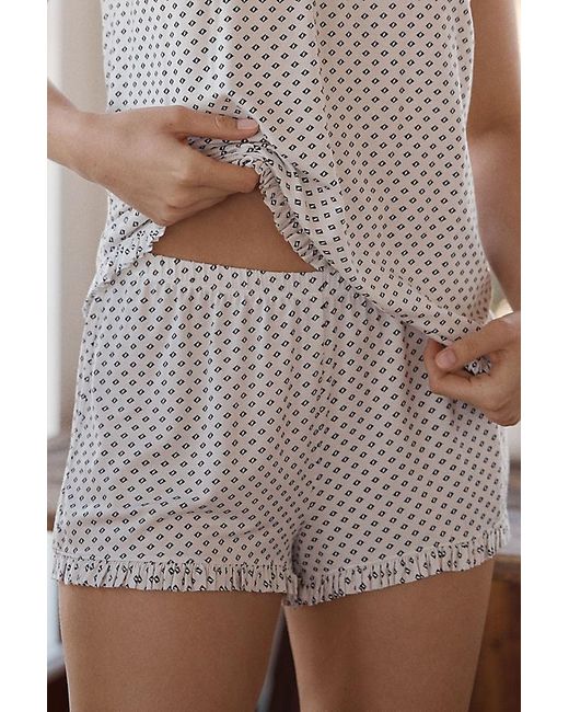 Eberjey Brown Gisele Printed Shorts Pyjama Set