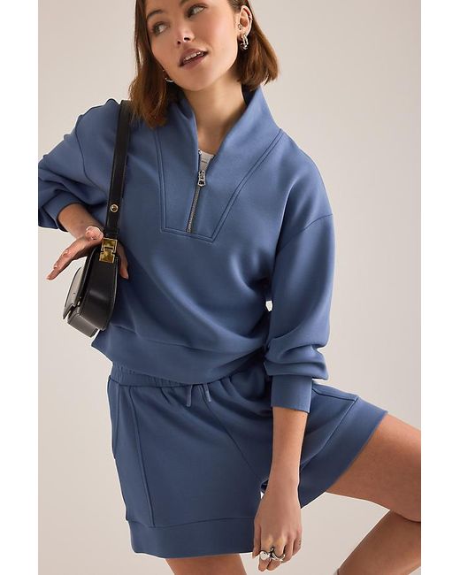 Varley Blue Davidson Half-Zip Sweatshirt