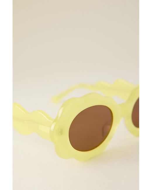 By Anthropologie Natural Bubble Acetate Sunglasses