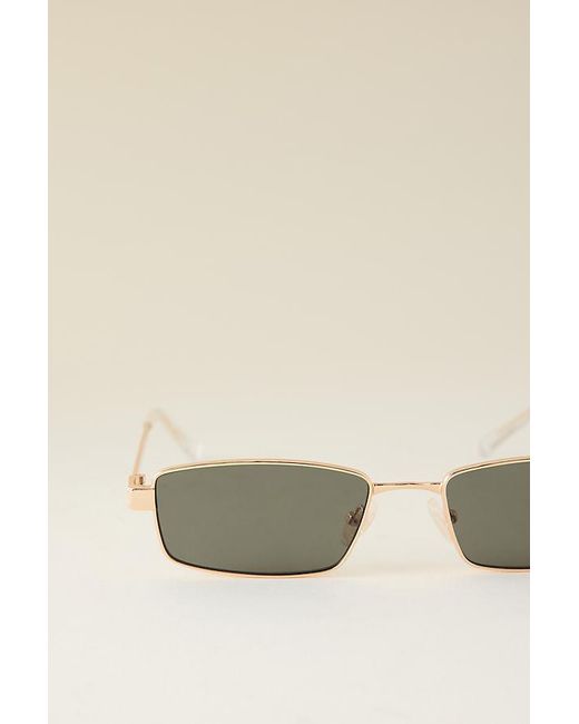Le Specs Natural Bizarro Rectangle Sunglasses