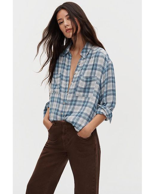 Pilcro Black The Hadley Relaxed Buttondown Shirt By U200B