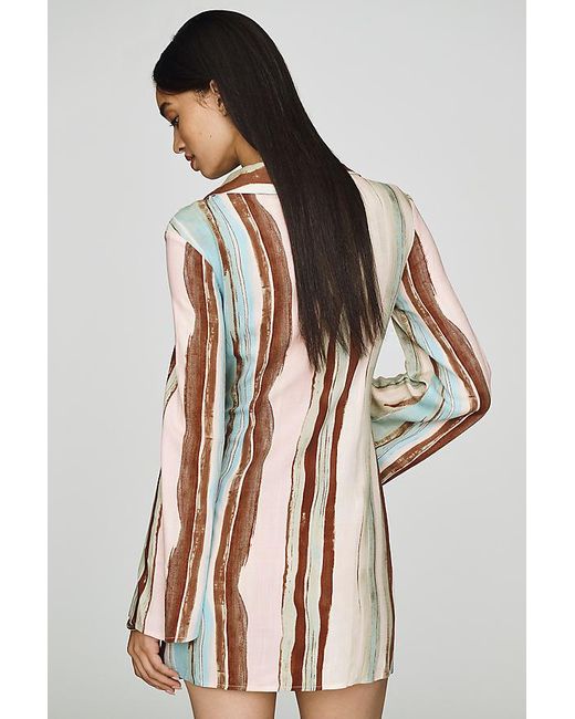 En Saison Natural Lana Wrap Mini Dress
