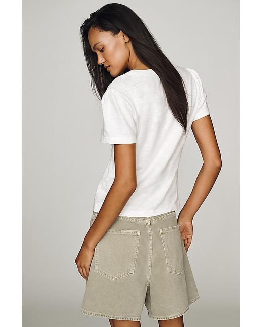 Pilcro White Cotton Henley Top