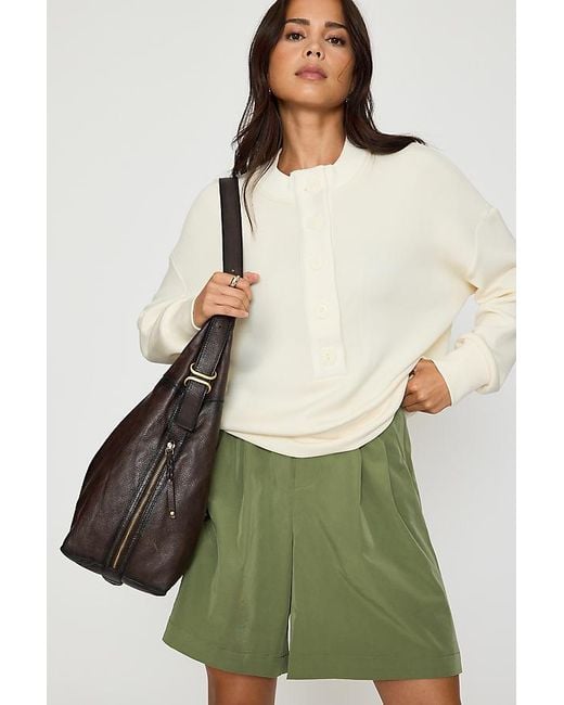 Varley Green Reena Button-Front Pullover