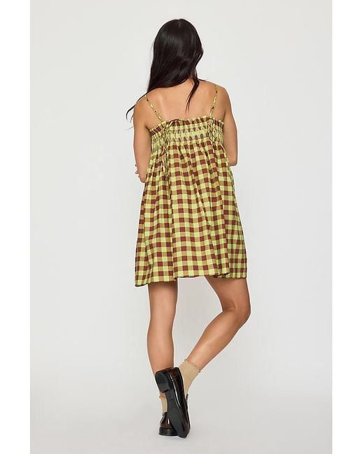 Damson Madder Brown Lilo Mini Smock Dress
