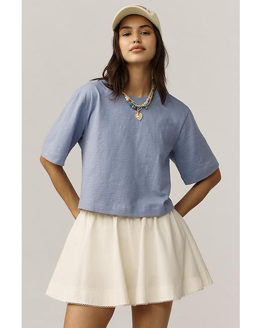 Maeve Blue The Corey Short-Sleeve Boxy T-Shirt By