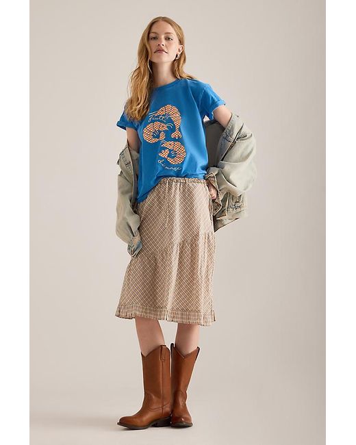 By Anthropologie Blue Prawn Embroidered Baby T-Shirt