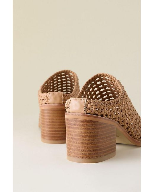 INTENTIONALLY ______ Natural Caps Woven Heeled Mules