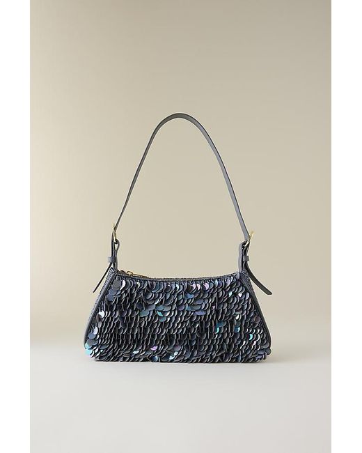 By Anthropologie Blue Sequin Shoulder Bag