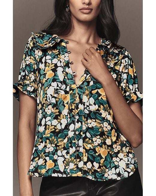 Pilcro Gray The Keira Blouse By