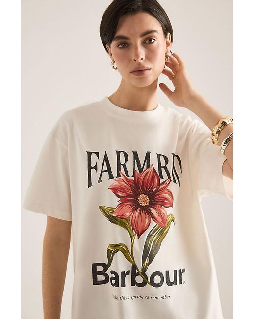 BARBOUR X FARM RIO Natural Wild Flower T-Shirt