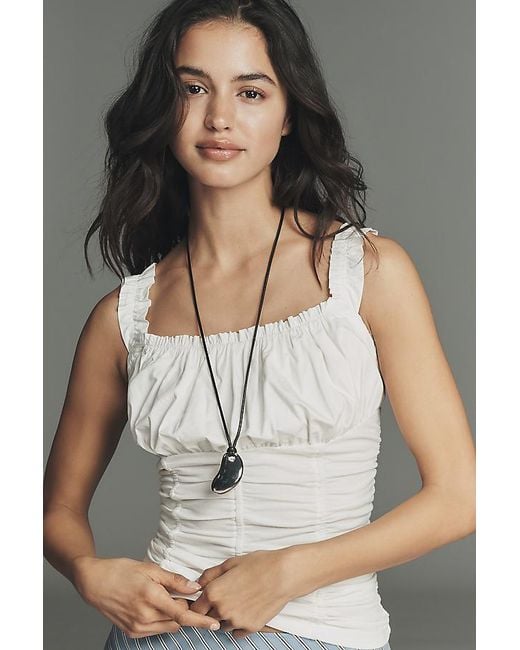 Maeve Gray Cassis Ruched Cami