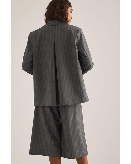 SELECTED Brown Tonia Oversized Pinstripe Blazer