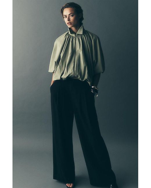 Maeve Black The Avery Wide-Leg Pleated Trousers By